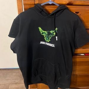 Mens Under armour short sleeve hooded sweatshirt